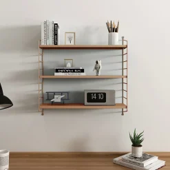 Etagère murale Strängnäs à 3 niveaux modulables 50 x 60 x 15 cm maron clair mat en.casa