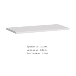 Etagère murale SWITCH 60 cm blanc mat