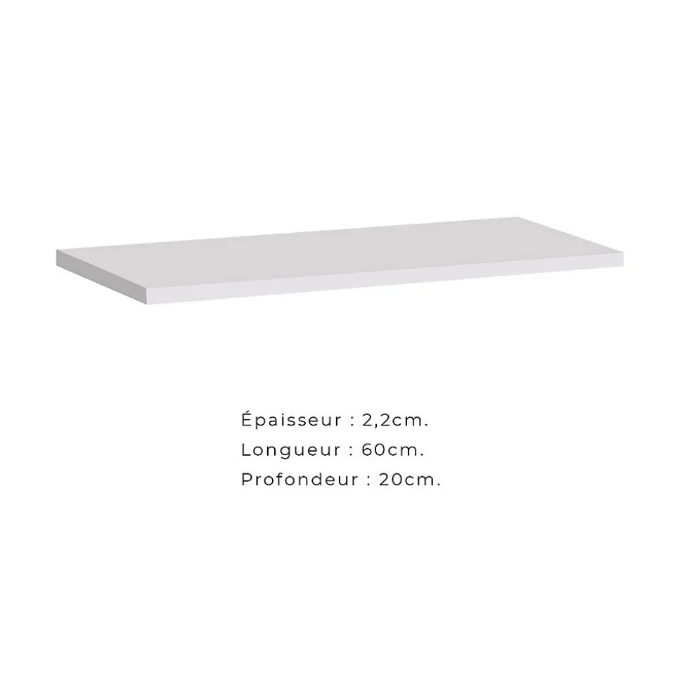 Etagère murale SWITCH 60 cm blanc mat