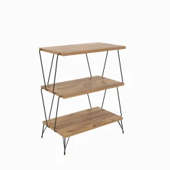 Etagère ouverte design industriel en bois et métal