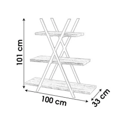Etagère pyramide design industriel Dock