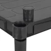 Etagère résine noire 4 tablettes L61xP31xH131cm Charge 30kg par étage ITOOLS