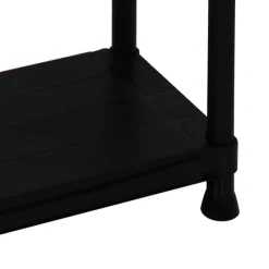Etagère résine noire 4 tablettes L61xP31xH131cm Charge 30kg par étage ITOOLS