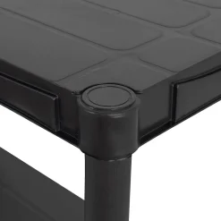 Etagère résine noire 5 tablettes L61xP31xH172 cm Charge 30kg par tablette ITOOLS