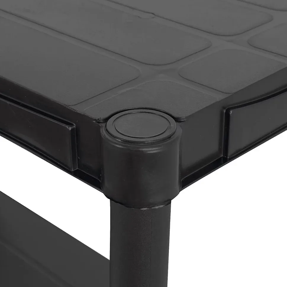 Etagère résine noire 5 tablettes L61xP31xH172 cm Charge 30kg par tablette ITOOLS