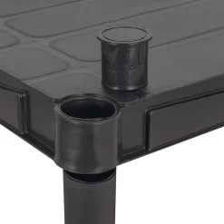 Etagère résine noire 5 tablettes L61xP31xH172 cm Charge 30kg par tablette ITOOLS