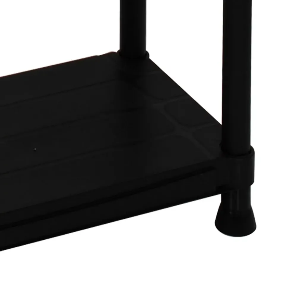 Etagère résine noire 5 tablettes L61xP31xH172 cm Charge 30kg par tablette ITOOLS