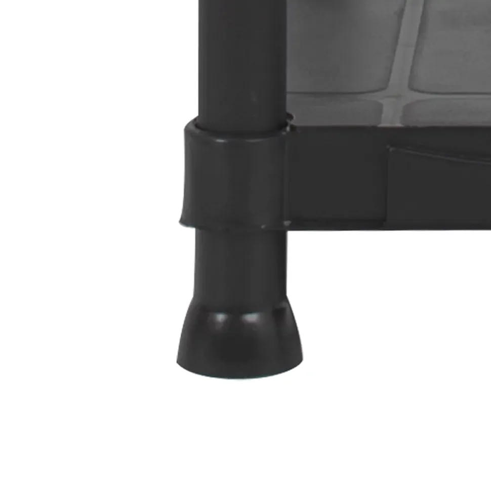 Etagère résine noire 5 tablettes L61xP31xH172 cm Charge 30kg par tablette ITOOLS