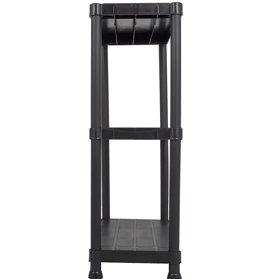 Etagère résine Noire 3 tablettes L61xP31xH95 cm Charge 30kg par étage ITOOLS