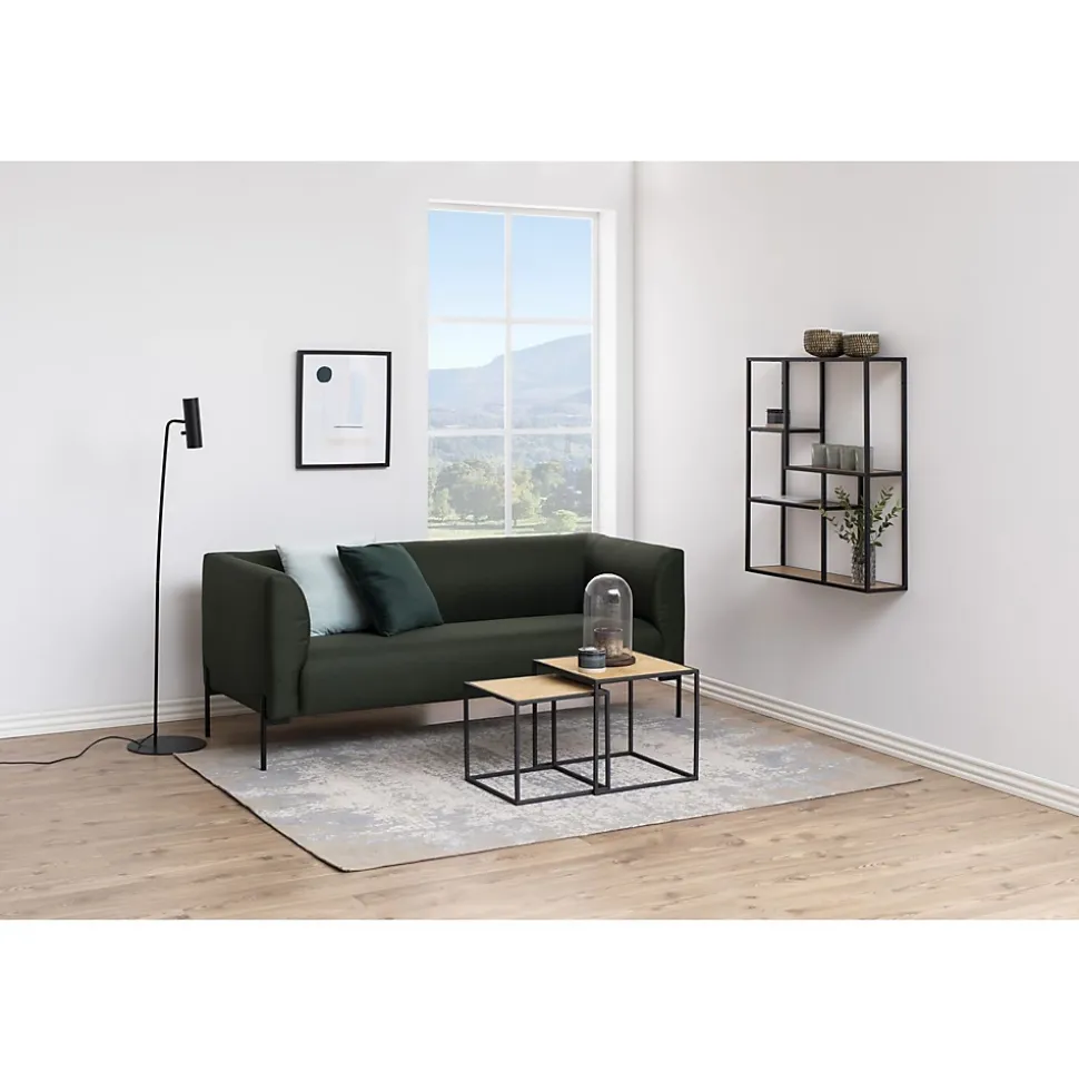 Etagère sur 3 niveaux asymétriques en MDF et métal