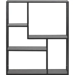 Etagère sur 3 niveaux asymétriques en MDF et métal
