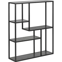 Etagère sur 3 niveaux asymétriques en MDF et métal