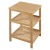 Etagère sur pied Ikerasak à 3 niveaux 60 x 40 x 40 cm bambou en.casa