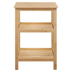 Etagère sur pied Ikerasak à 3 niveaux 60 x 40 x 40 cm bambou en.casa