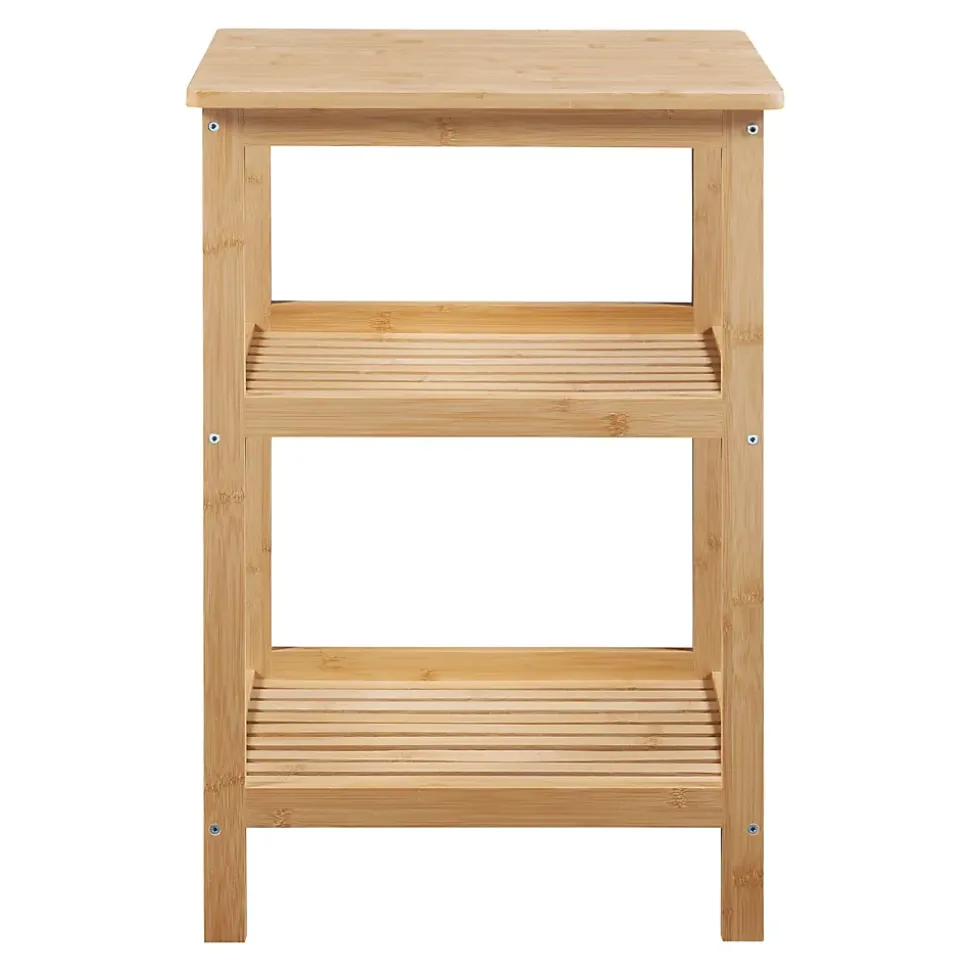 Etagère sur pied Ikerasak à 3 niveaux 60 x 40 x 40 cm bambou en.casa