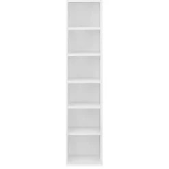 etagère tour CD / DVD rangement mdf blanc Helloshop26