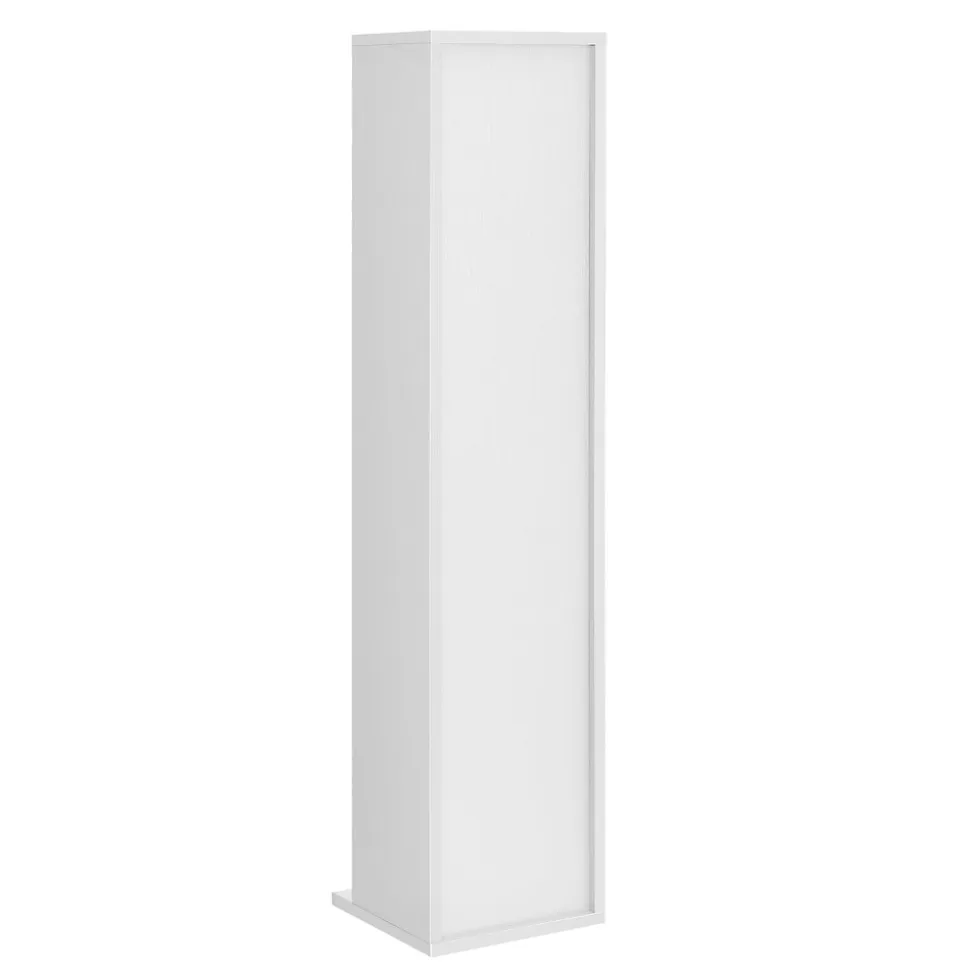 etagère tour CD / DVD rangement mdf blanc Helloshop26