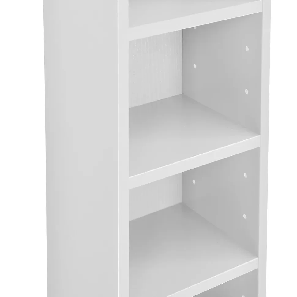 etagère tour CD / DVD rangement mdf blanc Helloshop26