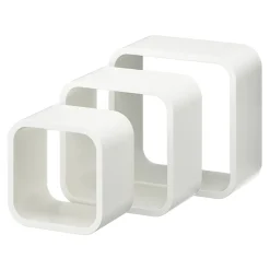 Etagères murales cubes modulables Cusko Form, blanc, 3 pièces