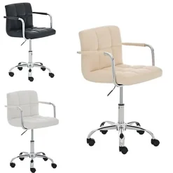 Fauteuil bureau CLP Lucy similicuir noir hauteur réglable