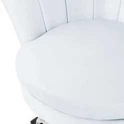 Fauteuil de bureau à roulettes bleu clair hauteur réglable chaise en velours