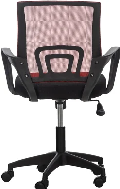 Fauteuil De Bureau Auburn, Chaise De Bureau En Maille Respirante, Chaise pivotante Hauteur réglable et Roulettes Rouge