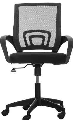 Fauteuil De Bureau Auburn, Chaise De Bureau En Maille Respirante, Chaise pivotante Hauteur réglable et Roulettes Noir