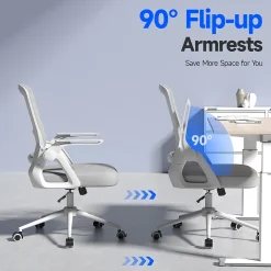 Fauteuil de Bureau, Chaise Ergonomique, pivotant, réglable en Hauteur