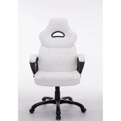 Fauteuil de bureau CLP Big XXX blanc similicuir réglable