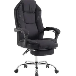 Fauteuil de bureau CLP Castle tissu noir réglable 130 kg