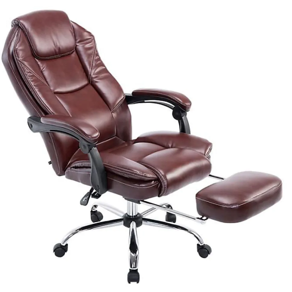 Fauteuil de bureau CLP Castle similicuir bordeaux réglable