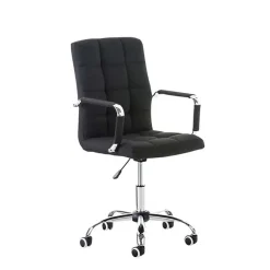 Fauteuil de bureau CLP Deli V2 tissu noir réglable 5 roulettes