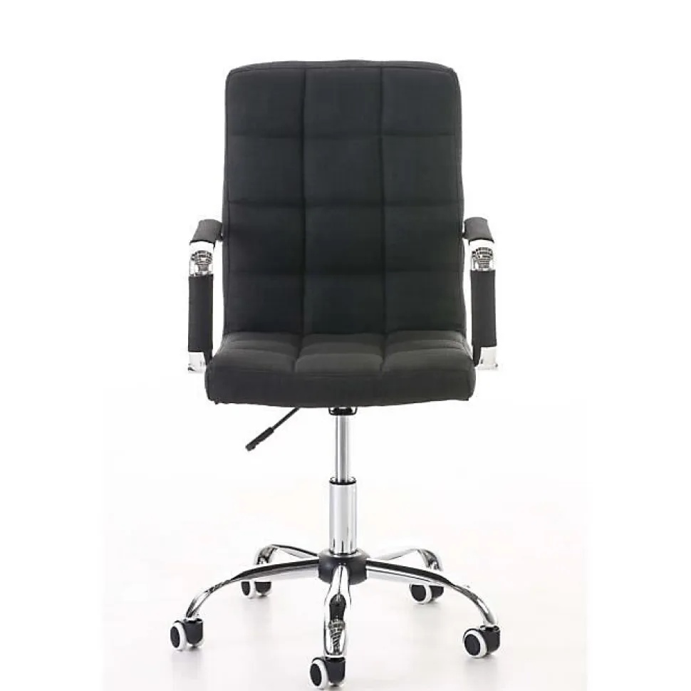 Fauteuil de bureau CLP Deli V2 tissu noir réglable 5 roulettes