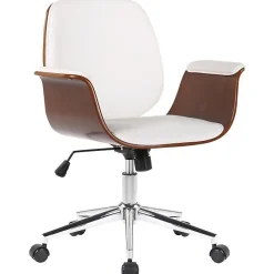 Fauteuil de bureau CLP Kemberg similicuir Noyer Marron