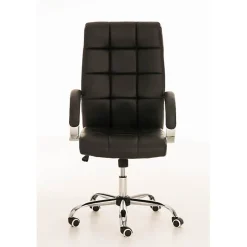 Fauteuil de bureau CLP Mikos similicuir noir réglable hauteur