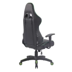 Fauteuil de bureau CLP Miracle V2 simili cuir noir vert