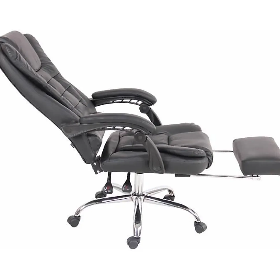 Fauteuil de bureau CLP Oxygen noir simili tissu 50-60 cm