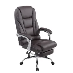 Fauteuil de bureau CLP Pacific similicuir marron réglable