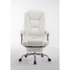 Fauteuil de bureau CLP Pacific similicuir blanc réglable