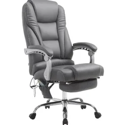 Fauteuil de bureau CLP Pacific V2 Gris similicuir massage