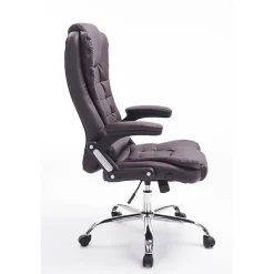 Fauteuil de bureau CLP Thor Marron simili réglable 49-59 cm