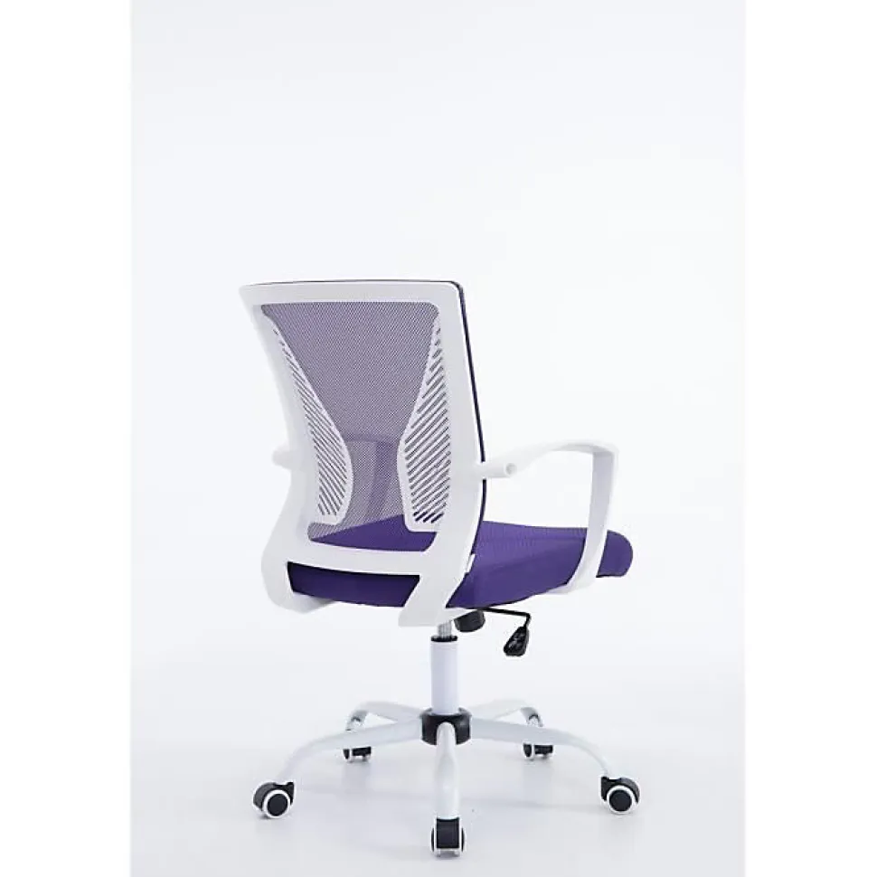 Fauteuil de bureau CLP Tracy Violet Blanc maille respirante réglable