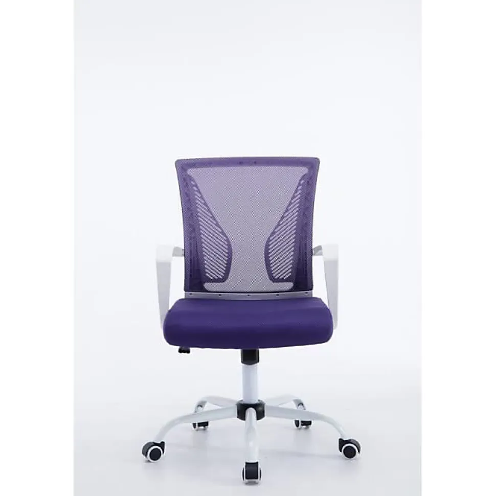 Fauteuil de bureau CLP Tracy Violet Blanc maille respirante réglable