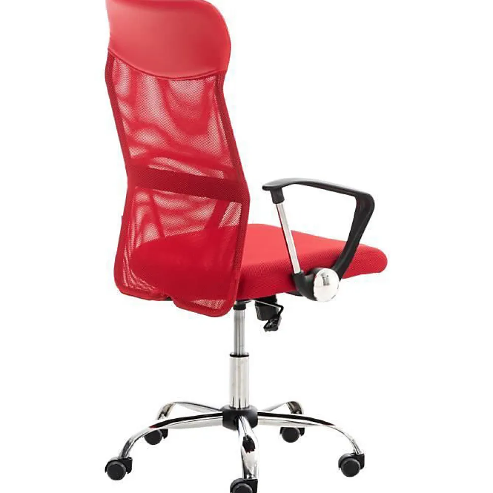 Fauteuil de bureau CLP Washington Rouge simili maille 140kg