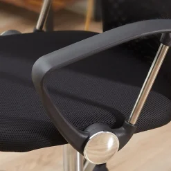 Fauteuil de bureau ergonomique - Chaise de bureau pivotante avec dossier haut réglable, Confort longue durée, Foam, Noir
