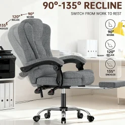 Fauteuil de bureau ergonomique avec repose-pieds