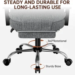 Fauteuil de bureau ergonomique avec repose-pieds