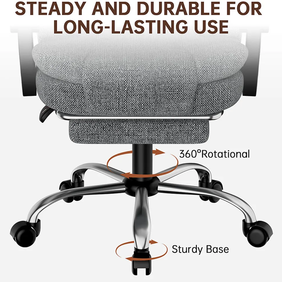 Fauteuil de bureau ergonomique avec repose-pieds