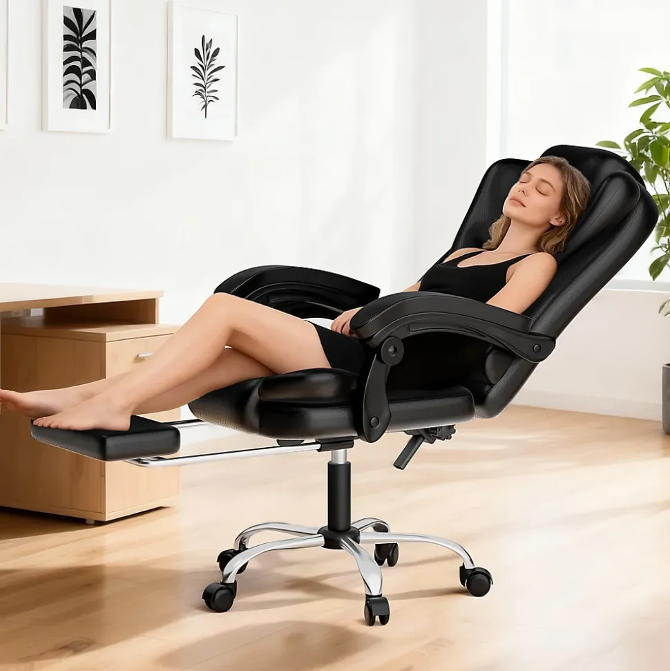 Fauteuil de bureau ergonomique avec repose-pieds