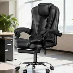 Fauteuil de bureau ergonomique avec repose-pieds